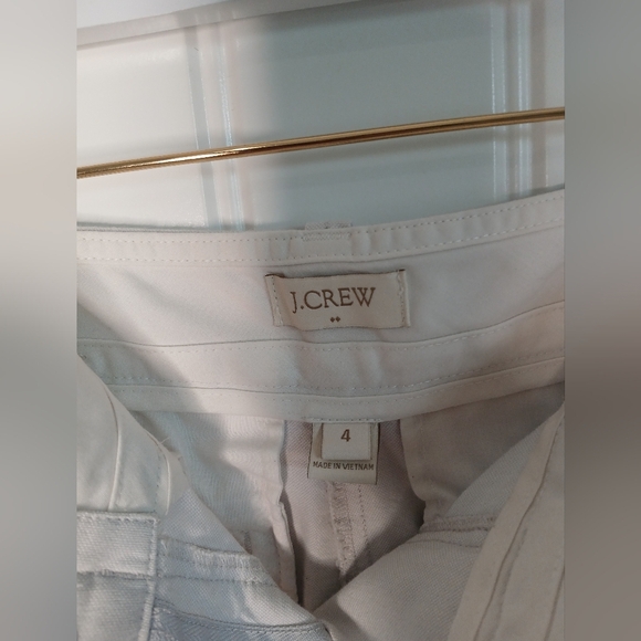 J. Crew White Bermuda Shorts Tailored Cotton Blend - Picture 4 of 4